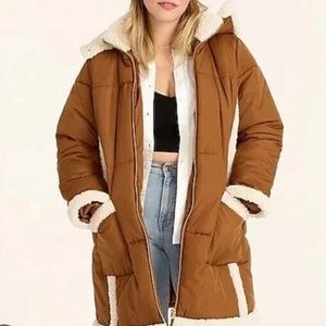 J. Crew snow day puffer jacket primaloft size small petite